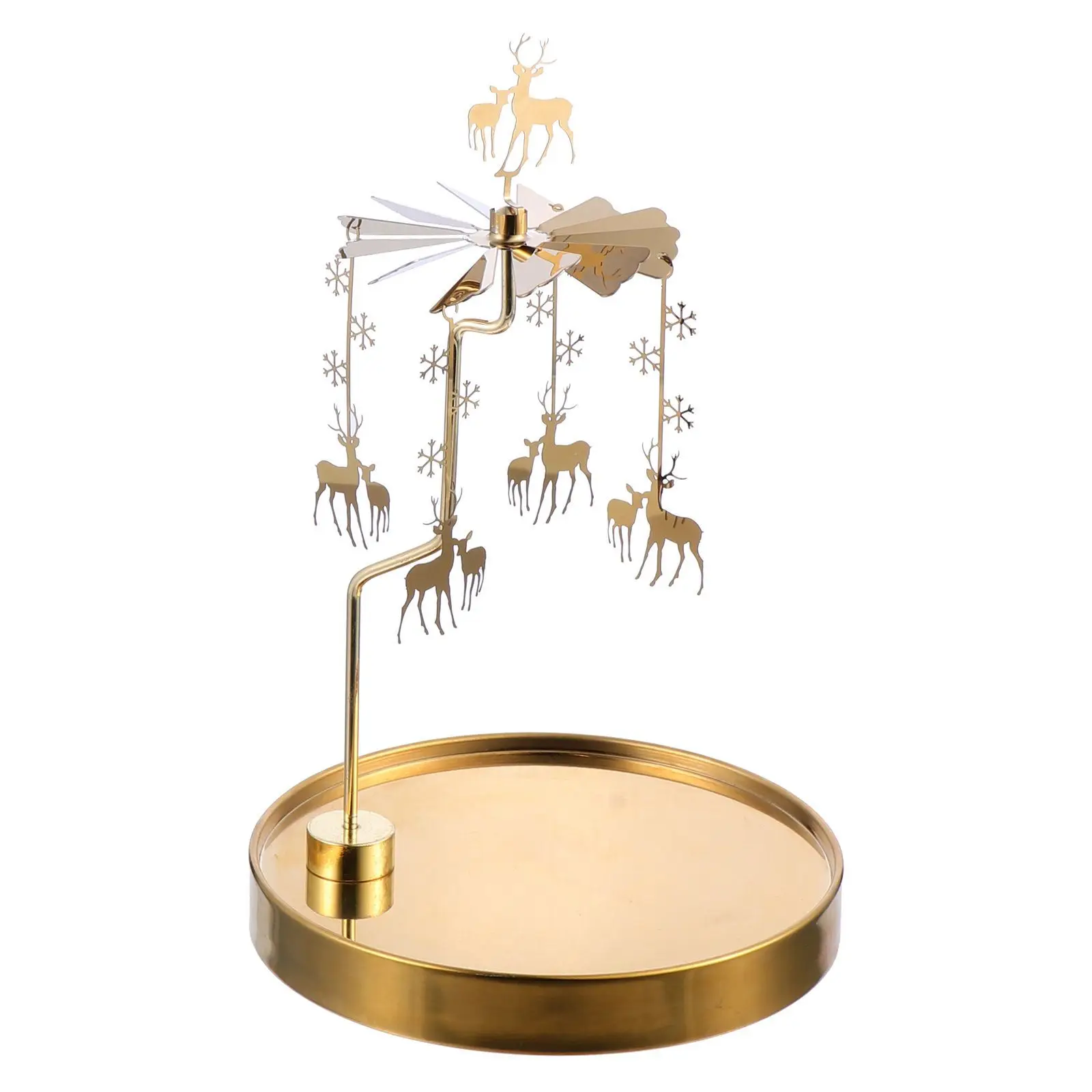 

1pc Rotating Metal For Wedding Table Decor Desktop Decoration Living Room Candleholder Desk Ornament Home Accessories