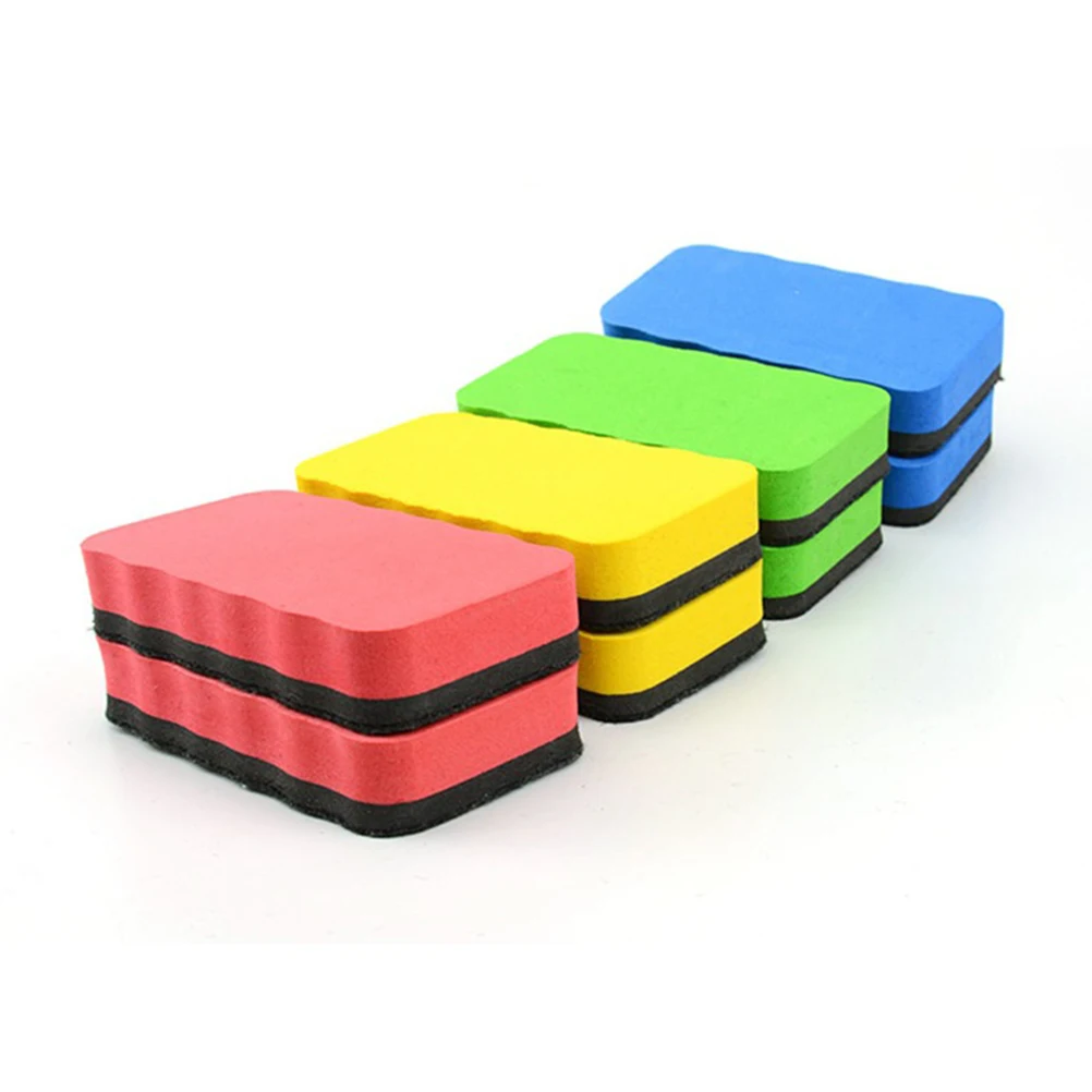 

4 Pcs Eraser Dry Board Cleaner EVA Blackboard Whiteboard Rubber Powder School Office Supplies