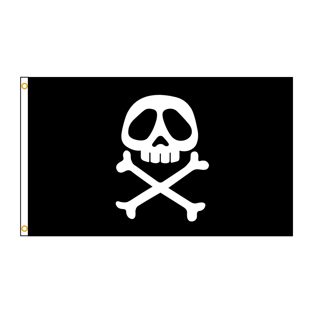 PIRATE 90*150cm Captain Harlock Skull Flag Outdoor decorative banner polyester fabric