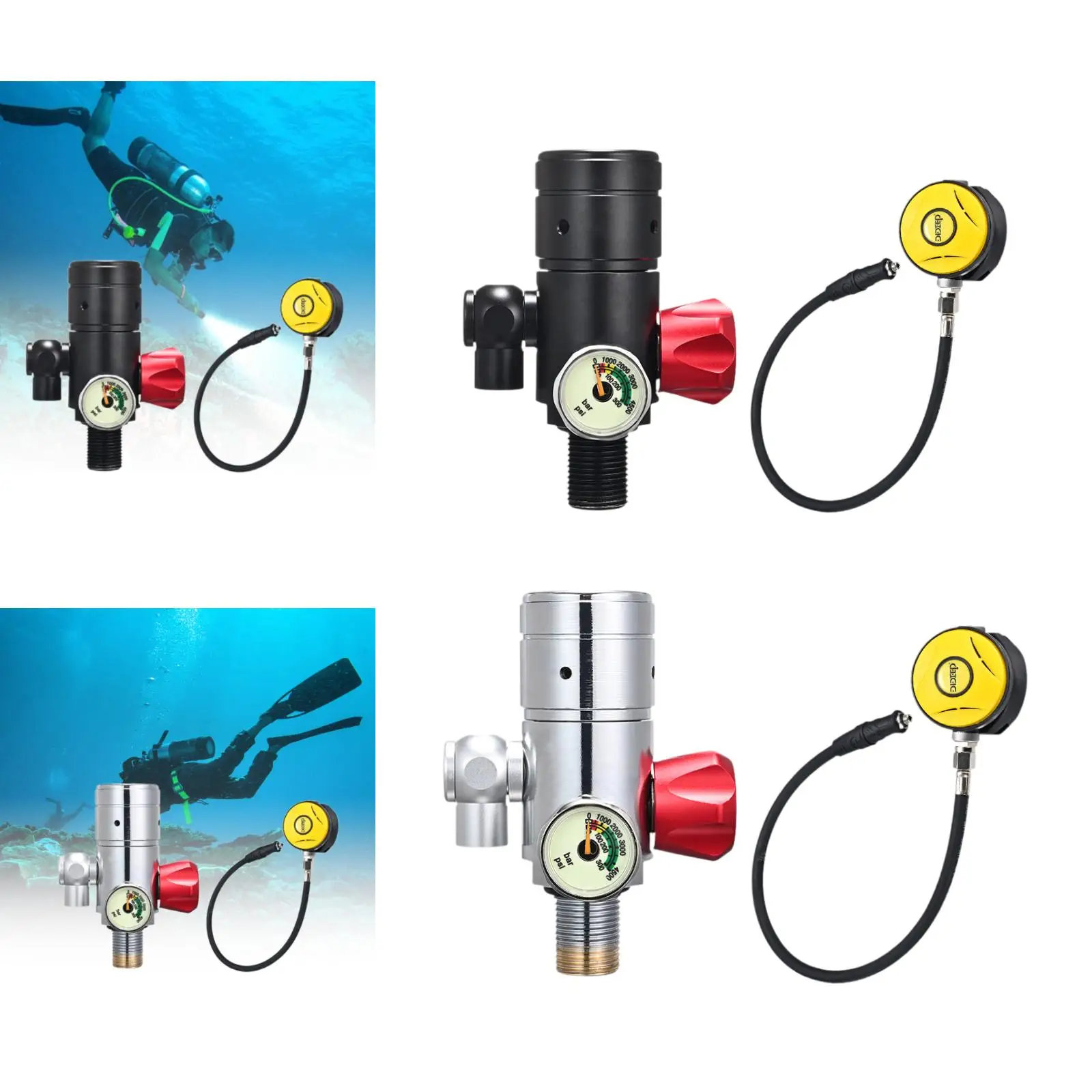 Dive Regulator Set 1L Flexible Adults Beginner Accessories Safe Scuba Diving Lightweight Parts Diving Equipment Diver Underwater