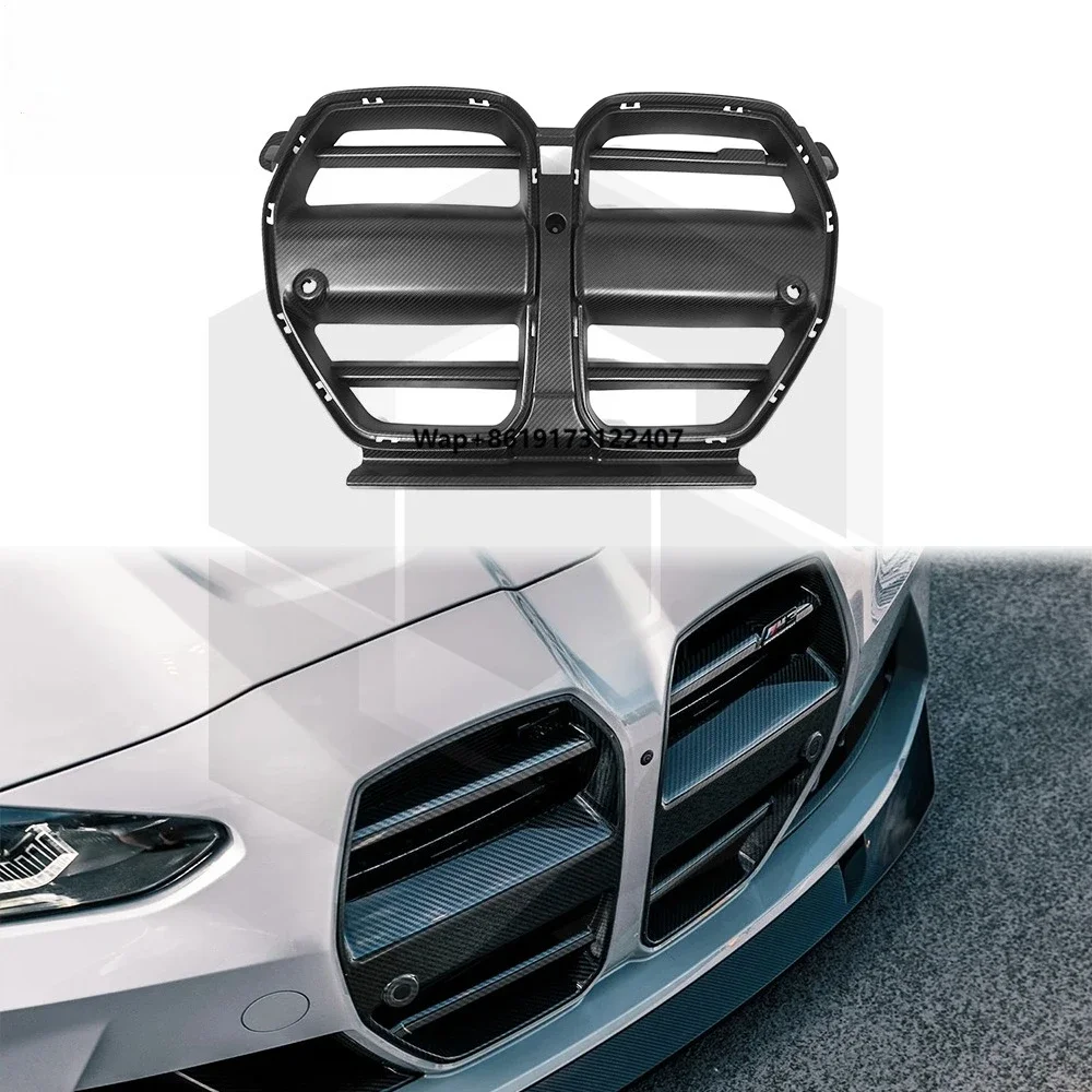 

Real Dry Carbon Fiber ST Style Front Radiator Grille for G80 G81 M3 G82 G83 M4 Grill Diffuser Double Kidney Bumper Lip