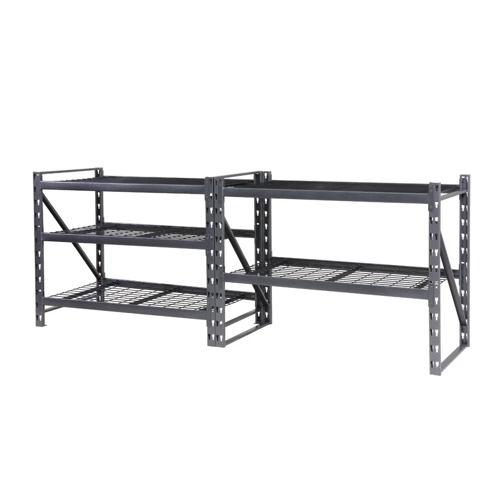 Heavy Duty 5-Shelf Metal Rack Adjustable Shelving Unit 1000lb Capacity Wire Decking Easy Assembly Garage Storage