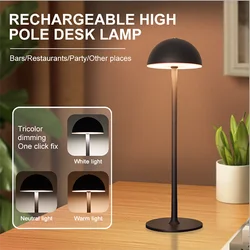 Wireless Top Touch LED Table Lamps Rechargeable with USB Charging Dimming Three-color Night Lights Bedroom Bar Decor Desk Lamp