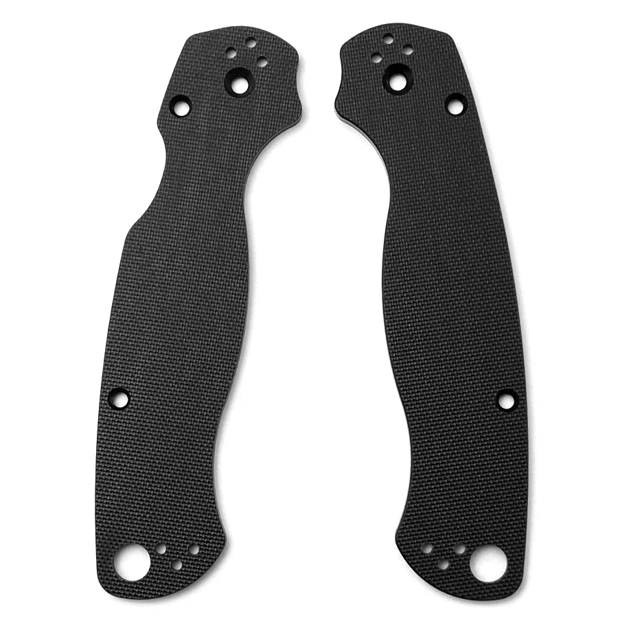 Pair of G10 Finished Knife Grip Panels - Multiple Colors/Sizes, Plain , Fits DIY Spyderco Paramilitary 2 & C81 Models