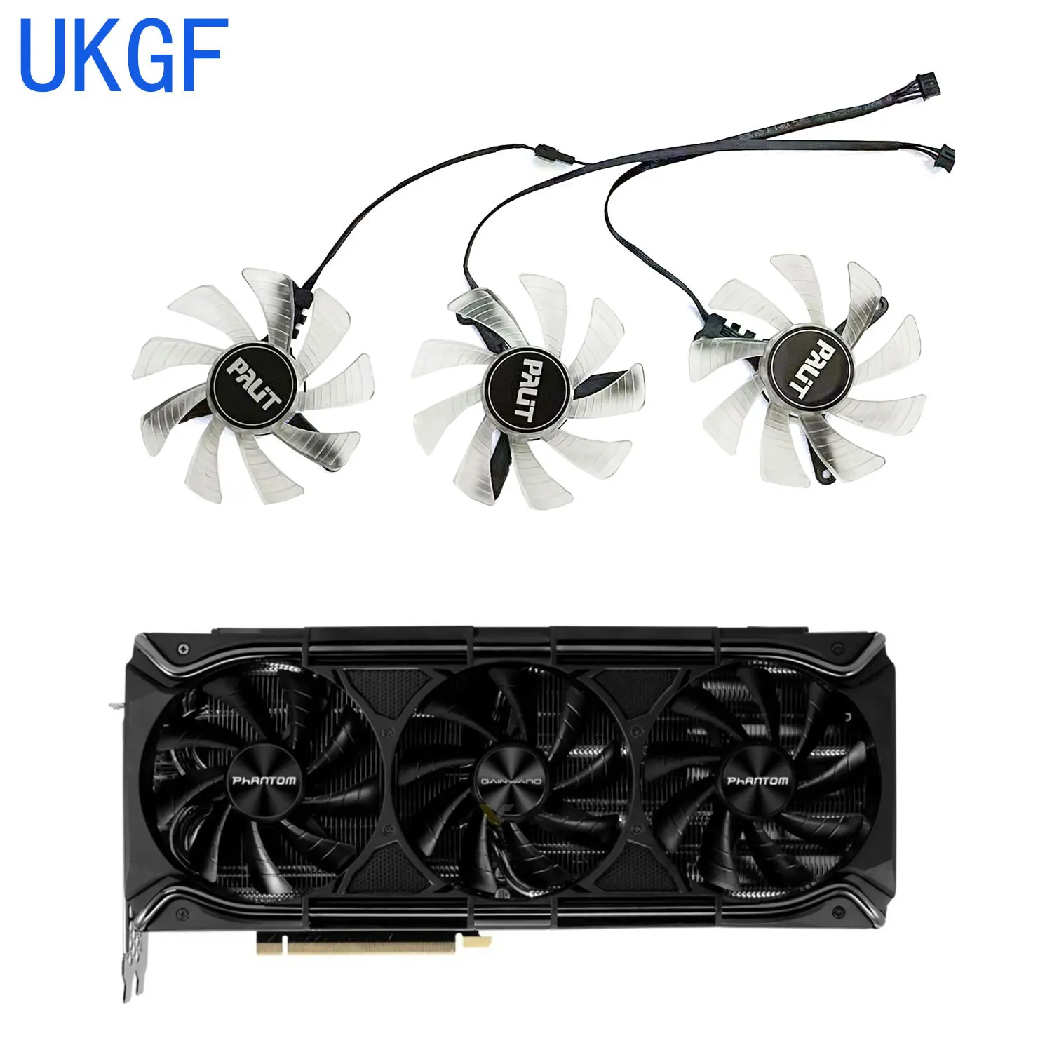 Brand new 88MM 4PIN LED replacement fan suitable for GAINWARD PALIT RTX 3070 3080 3080TI 3090 graphics card replacement