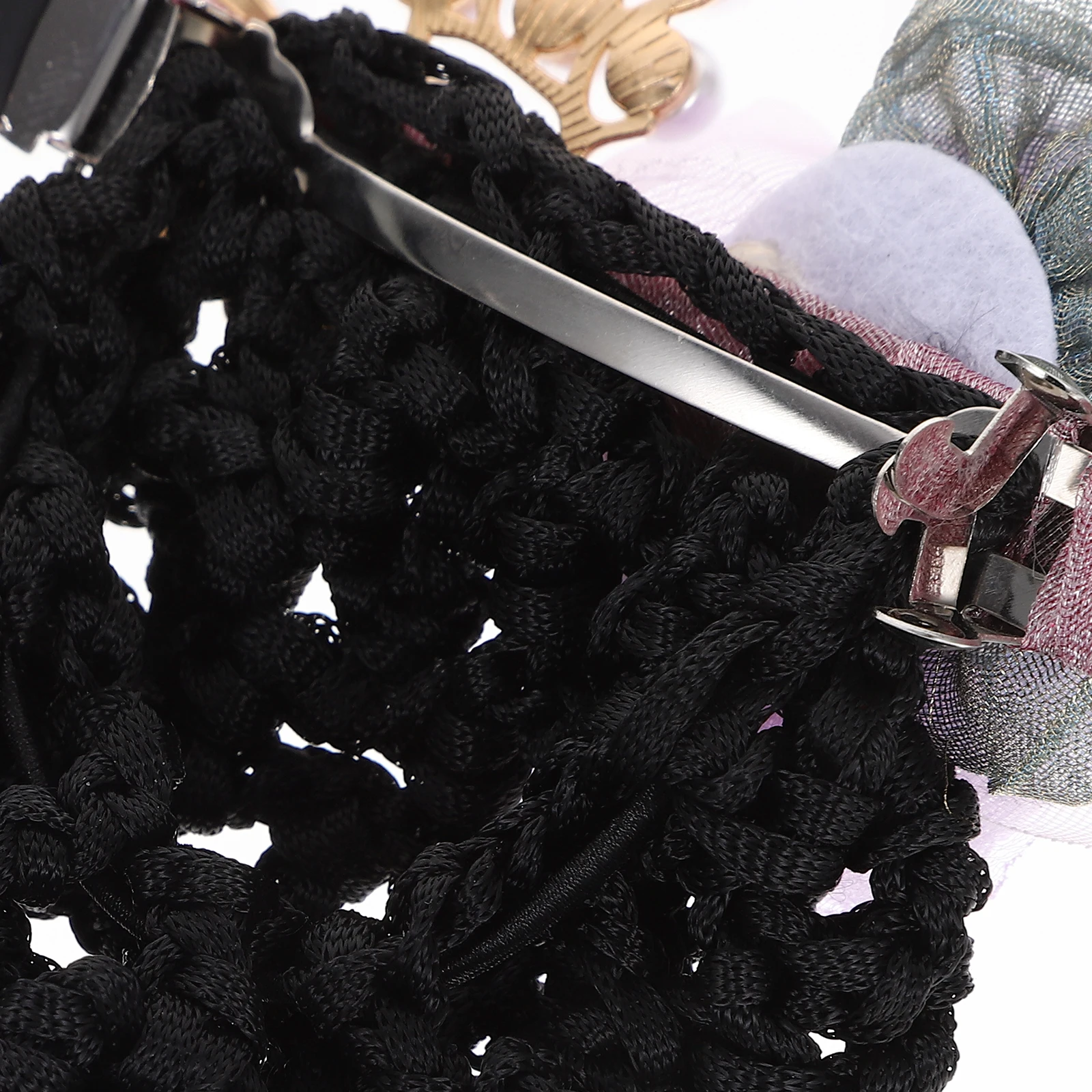 

Flower Net Accessory Ornament Clip Hair Accessories Nets for Women Bun Clips Covers The Flowers Hairnets