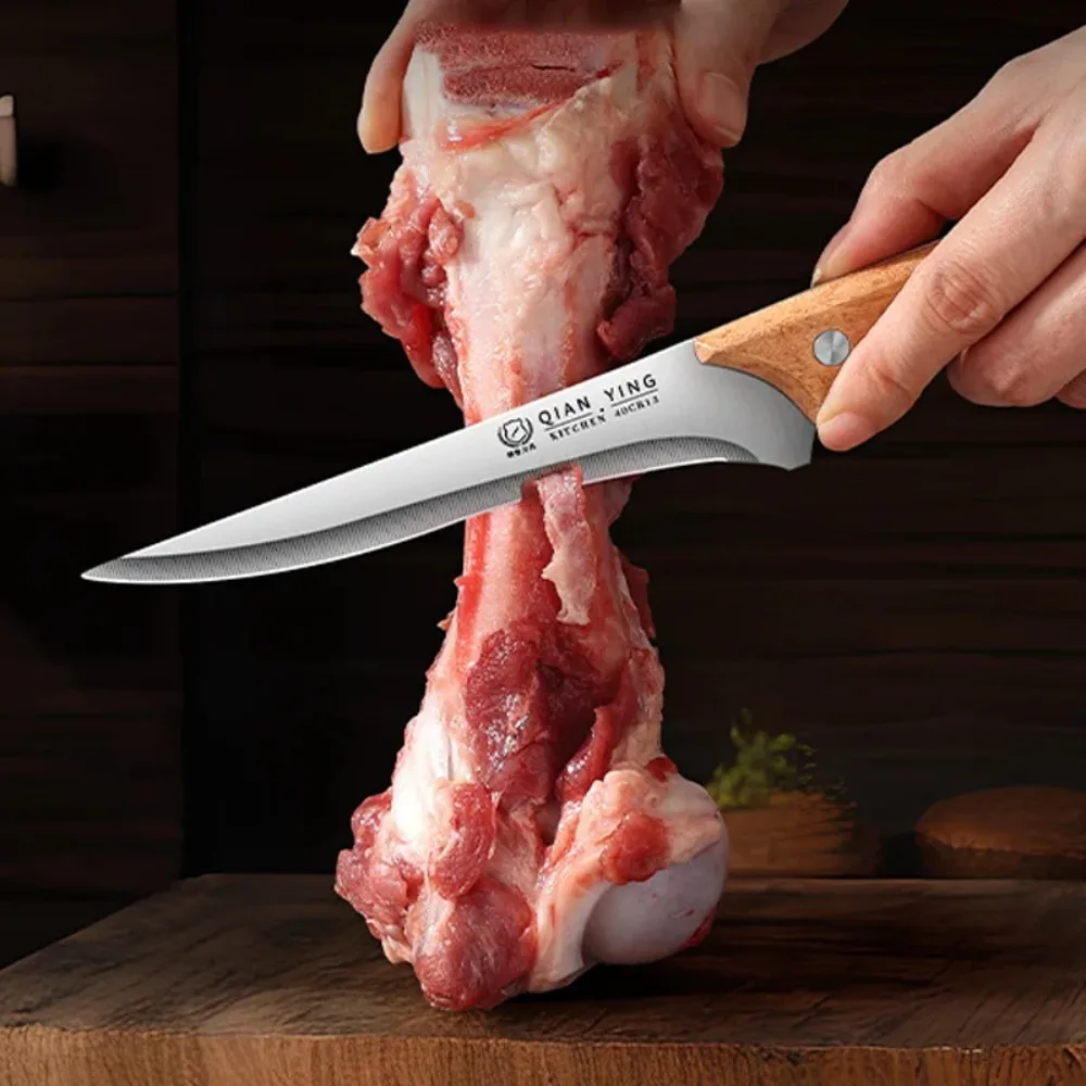 PLYS High-quality Bone-picking Knife Stainless Steel Boning Knife Professional Chef's Kitchen Knife Forged Meat Cleaver