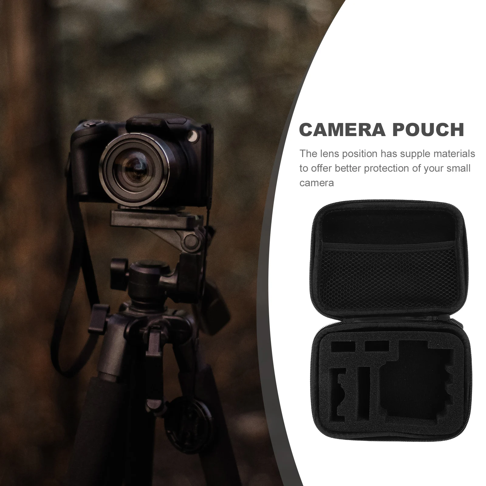 

Small Bag Photography Bag Handle Outdoor Travel Camera Case Zipper Closure Dustproof Portable Camera Pouch For Men Women