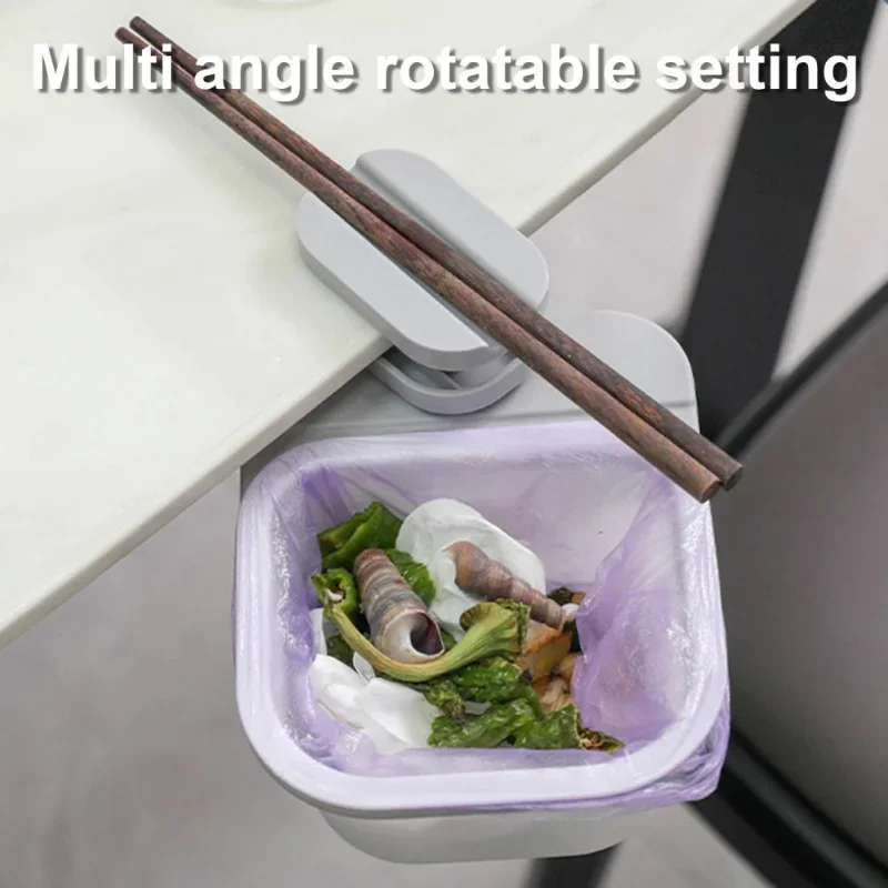 Trash Tray Rotation Desk Dustbin Small Size Widely Applied Useful Plastic Under Table Trash Tray Desk Trash Can