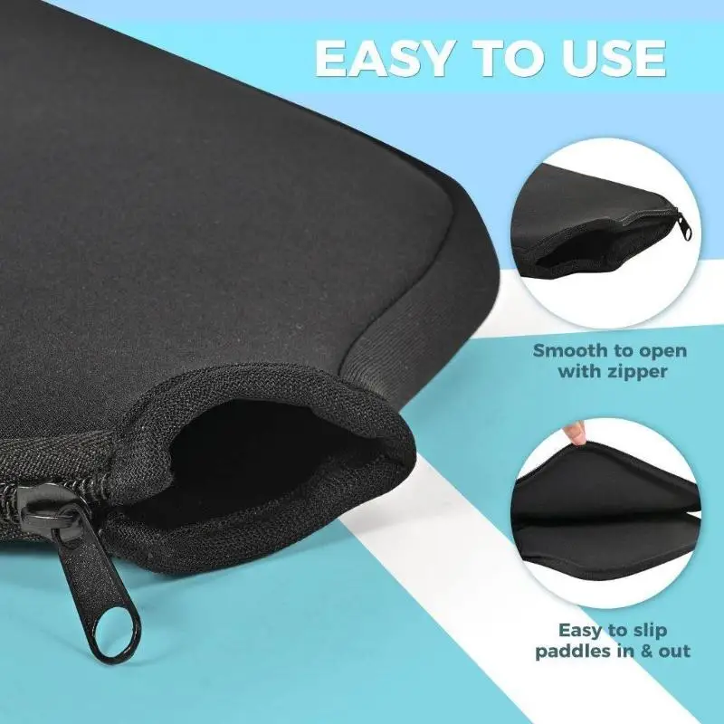 Waterproof Pickleball Paddle Cover Universal Lightweight Neoprene Paddle Case Dust And Scratch Protection For Standard Paddles
