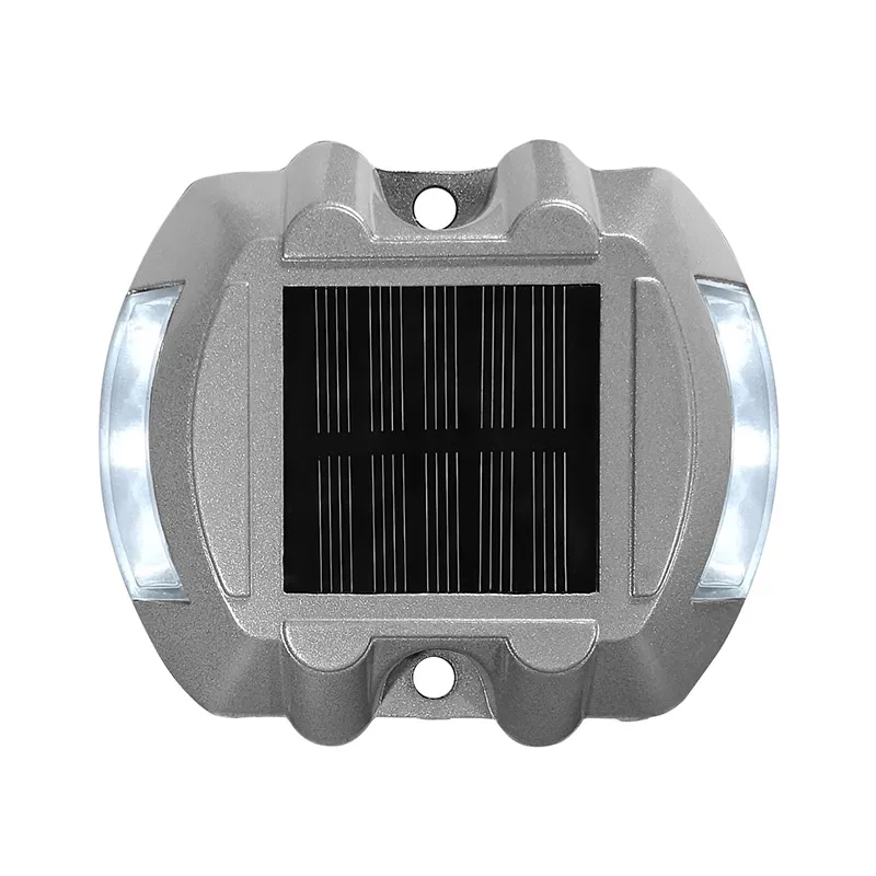 Buitentuin Stabiele waarschuwing Pathway Lamp Baksteen Vierkant Road Stud Light Path Ground Zonne-energie Straatdek Verkeer