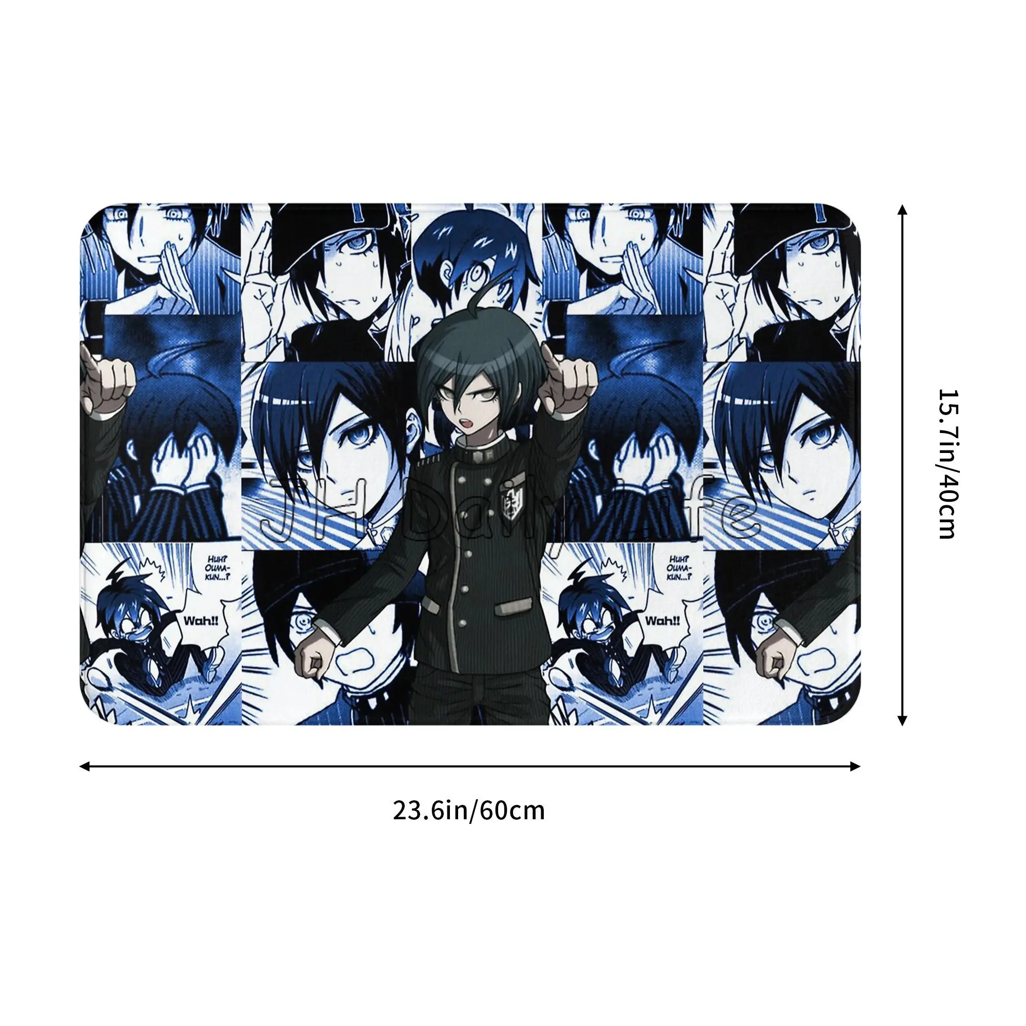 Kokichi Ouma Manga Anime Print Doormat Rug Carpets Home Indoor Decoration Non-slip Floor Mat for Bedroom Bathroom Balcony