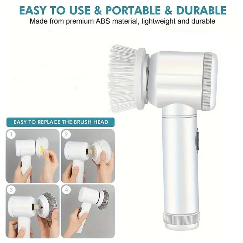 ASWUT-Handheld Cordless Electric Cleaning Brush For Kitchen Cleaning Tool Multi-Function Automatic Cleaning Brush