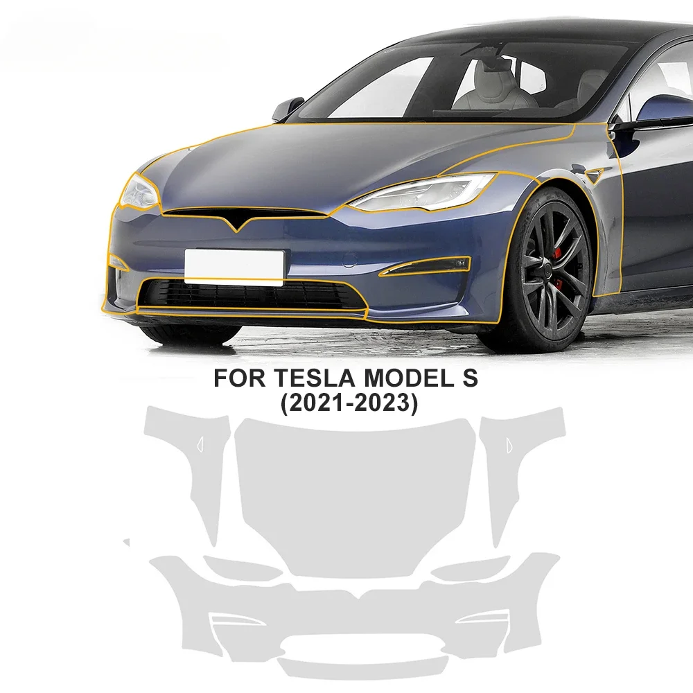 Para Tesla Model Y 3 Highland Performance S X 2016-2024 TPU precortado PPF antiarañazos capó de parachoques delantero película de protección del motor