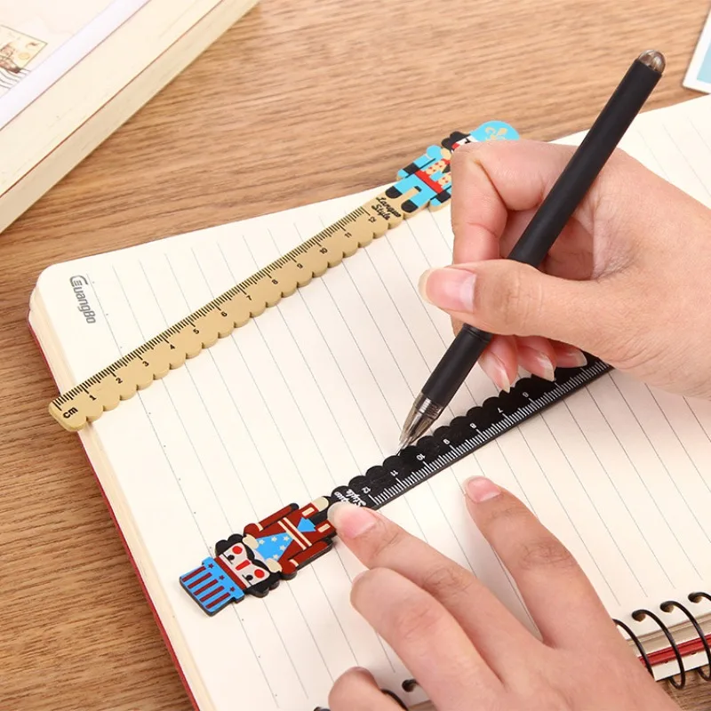 

2Pcs The King's Design Wooden Ruler, 12cm School Ruler, Centimeter Scale, Meets The Needs Of Schools And Offices!