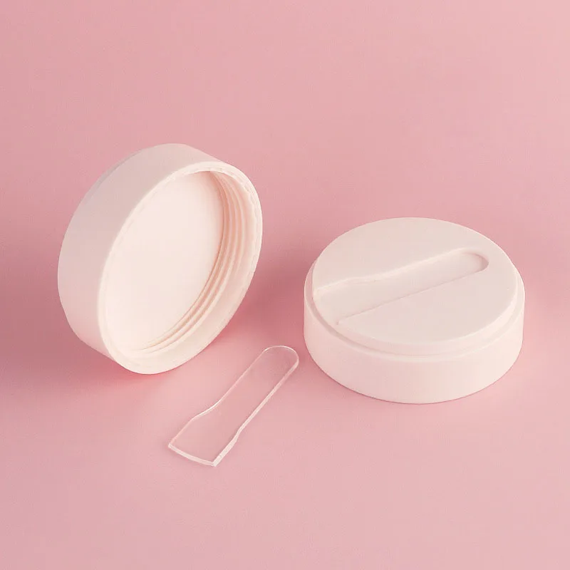 100g Empty Face Cream Jar with Magnetic Spoon Frosted Plastic Lotion Bottle Mask Jar Round Makeup Packaging Containers Bottles