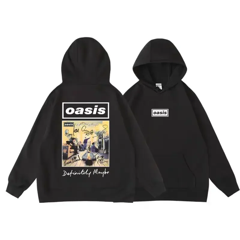 2024 Oasis Hoodies Sweatshirts for Fans Long Sleeve Women‘s Clothing Streetwear Printed Hooded Sweatshirt Fashion Trend Unisex