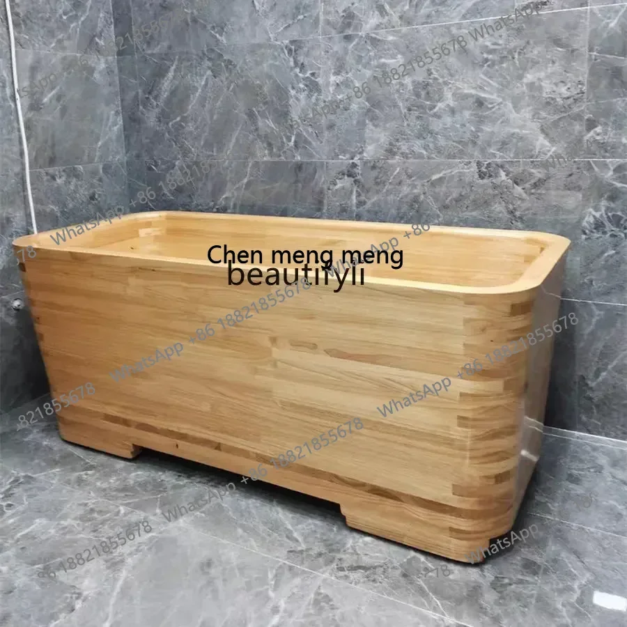 New arrive Bath Barrel Bath Bucket Wooden Barrel Full Body Yao Bath Adult Solid Wood Bathtub Beauty Salon Bathtub Japanese Style