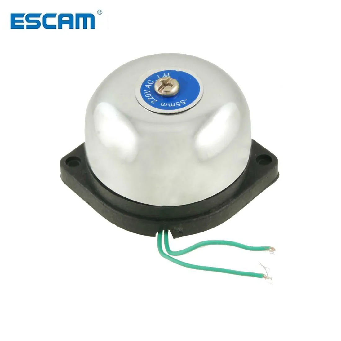 ESCAM 55mm Diameter Fire Alarm Electric Gong Bell AC 220V