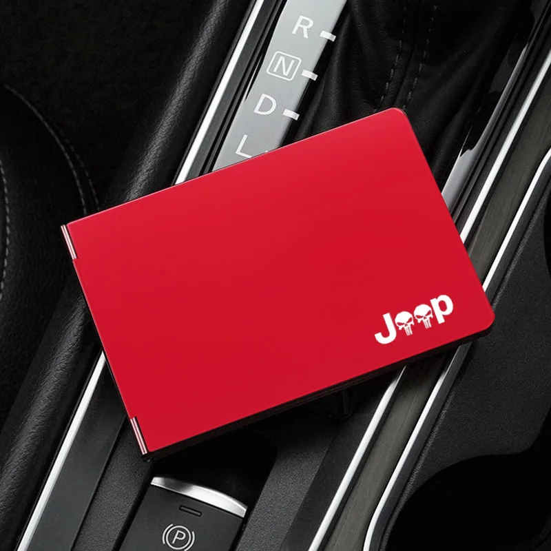 Car Metal Driver'S License Cover Key Card ID Bag Key Case Key Cover Jeep Wrangler Wangler JK JL XJ Grand Cherokee Accessories