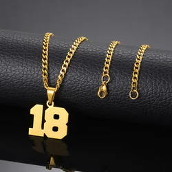 Personalized Curb Chain Custom Name Necklaces For Women Gold Color Stainless Steel Number Letter Pendant Necklaces envio gratis
