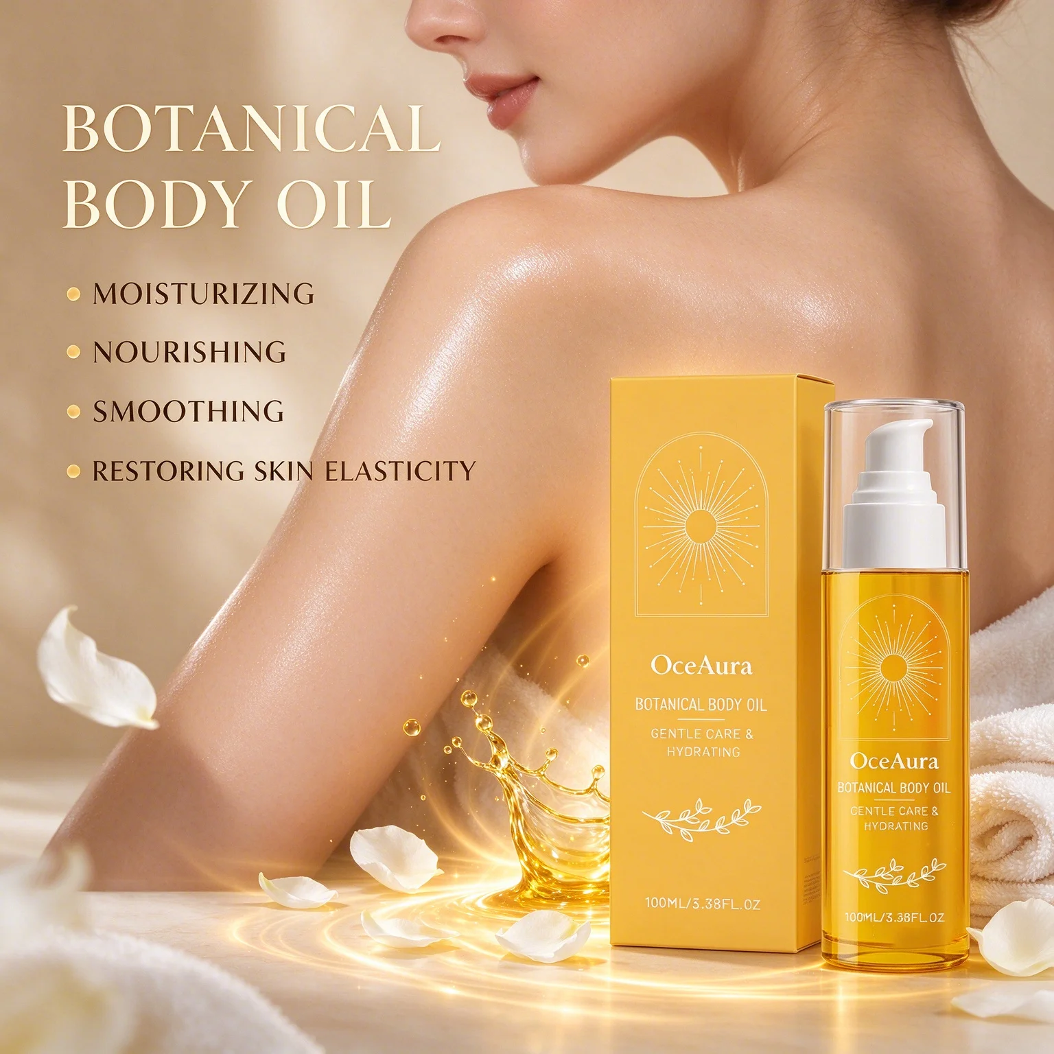 100% Natural Plant Body Oil Deep Moisturizing Anti Dry Skin Brightening Glow Massage Oil For Face Body Fast Absorb Skincare Oil