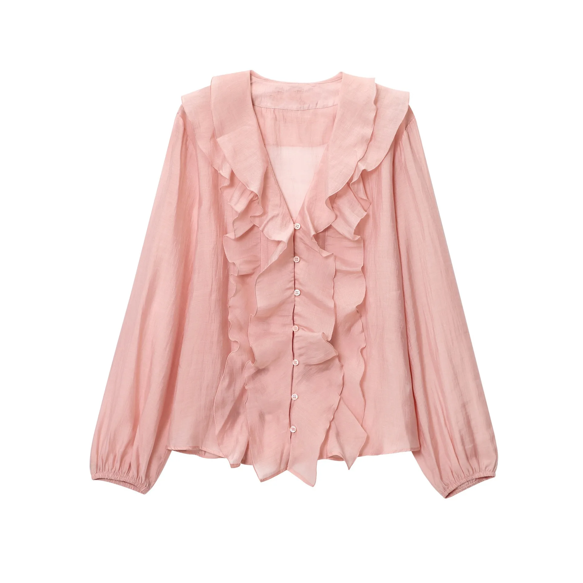

New fashion women's clothing sweet style layered decoration French gentle style shirt versatile