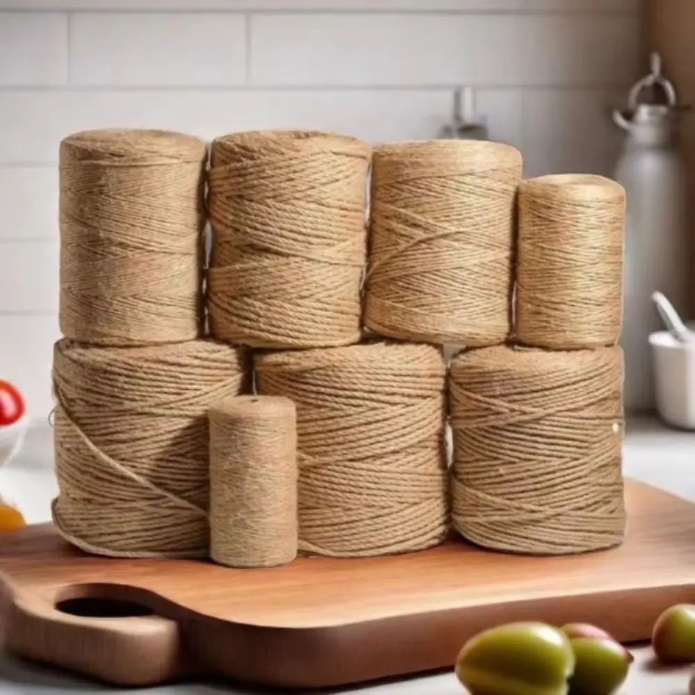 Image 4: Ficelle de Jute rustique de Style ferme, 2/3/4/5/6/14mm, artisanat de couture, cordon de Jute résistant à l'usure, cordon de macramé pour bricolage, emballage artisanal