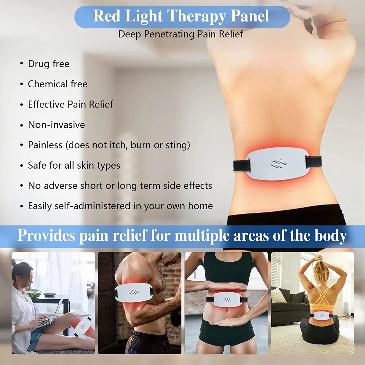 100pcs Diodes Red Light Therapy Panel for Body Pain Relief 650nm 660nm Knee arthritis Tenosynovitis Tennis Elbow Osteoarthritis