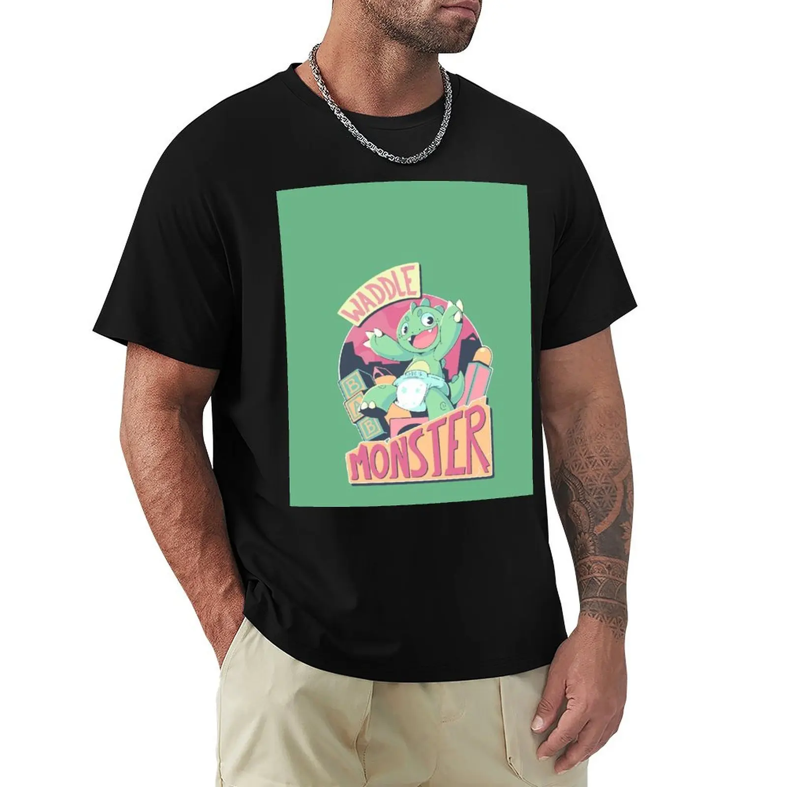 

Waddle Monster T-Shirt Funny t-shirt vintage graphic tee animal prinfor boys anime figures tshirts for men