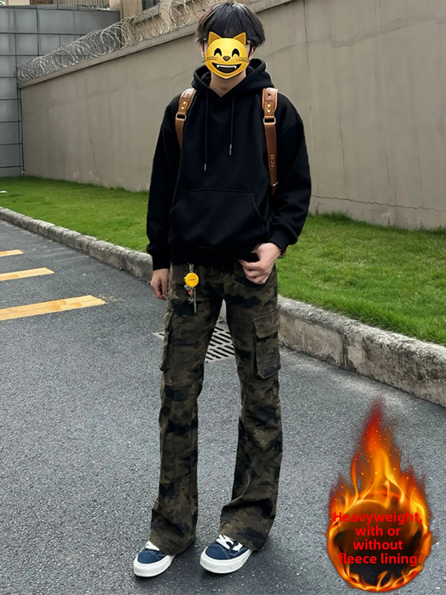 

Мужские джинсы American Sle Camouflage Fce, утепленные, зимние, рабочие, приталенные, прямые, с легким расклешением