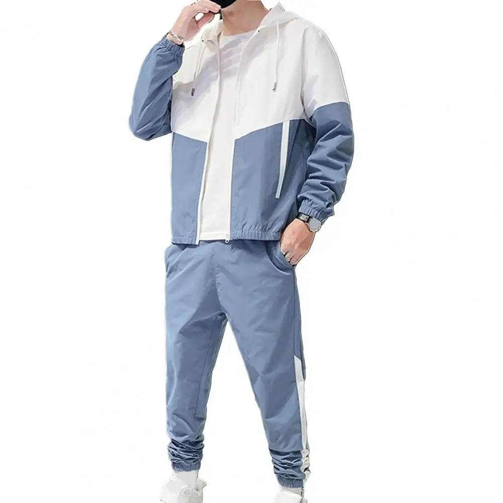 Chándal informal con capucha para hombre, conjunto de 2 piezas, chaquetas y pantalones, traje deportivo para correr, Hip Hop, invierno y otoño