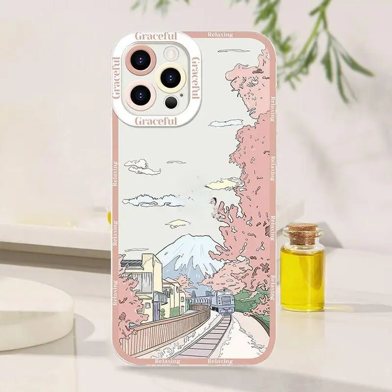 Anime Scenery Phone Case for Realme C53 C55 C67 C63 C33 C30 C35 C51 C21Y C25Y C20 8i 9i 9 10 12 Pro Plus 8 5G Clear TPU Cover