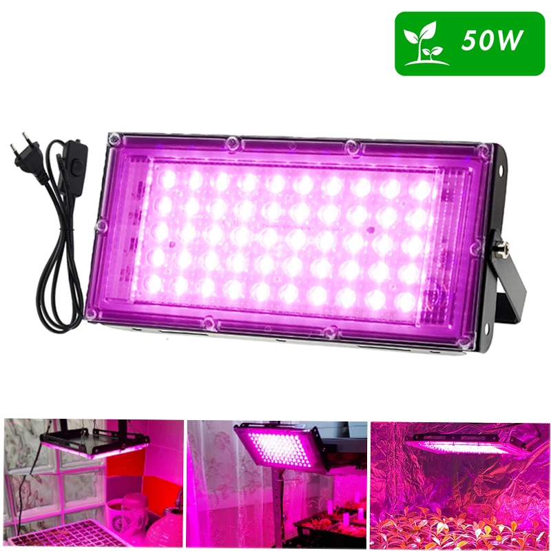 

LED Grow Lights AC 220V 50W LED Full Spectrum Phyto Lamps For Plant Seeds Hydroponics Greenhouse Home Plants Growth Phytolamp