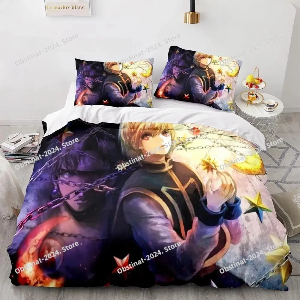 

New Fashion HUNTER×HUNTER Bedding Set Single Twin Full Queen King Size Bed Set Adult Kid Bedroom Duvet Cover Sets 3D Print Anime