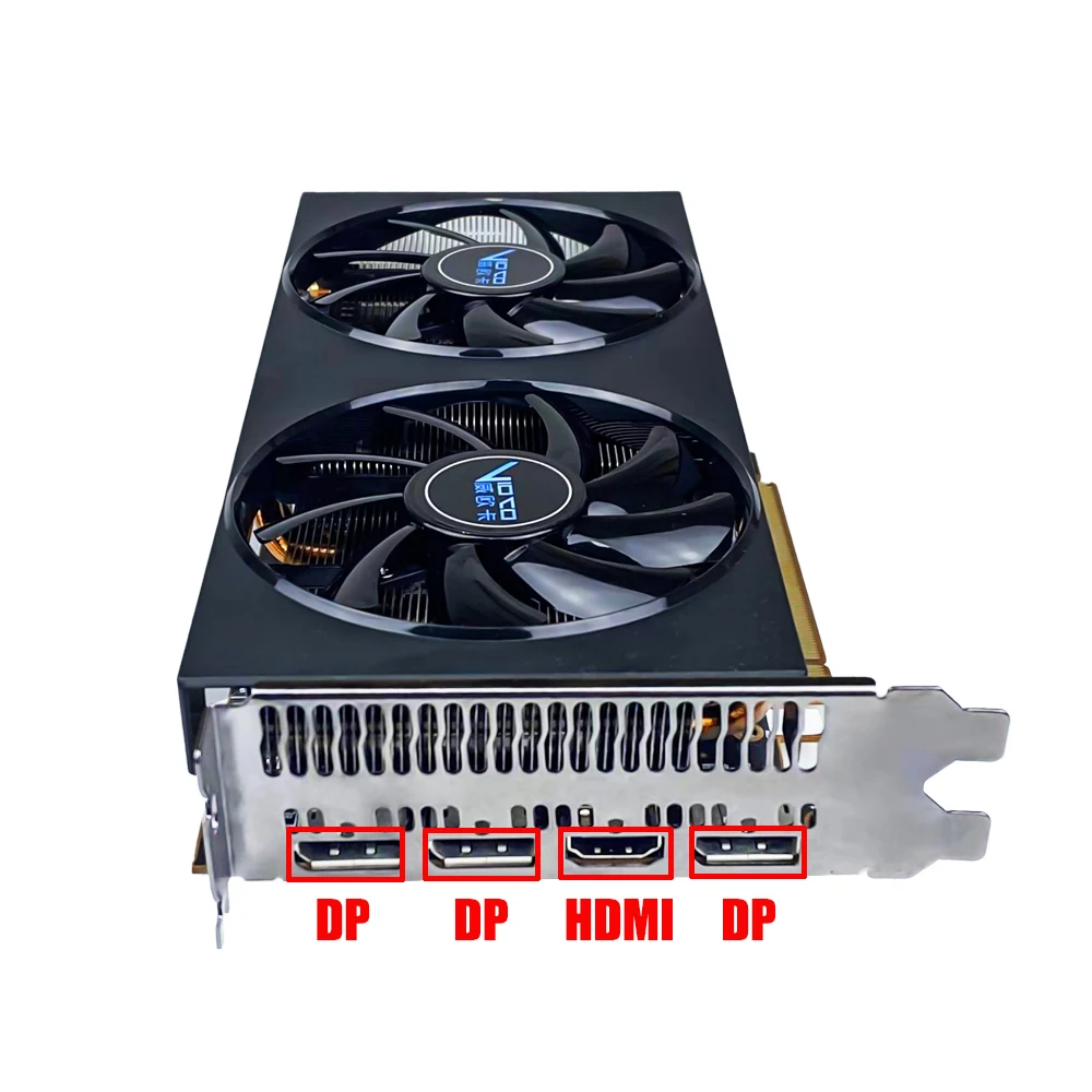 Vidoco-オリジナルのグラフィックカードrx 5700 x t,8GB gddr6,2560sp,256ビット,gddr6,1-hdmi,3-dp,gpu,rx5700xt,ビデオカード