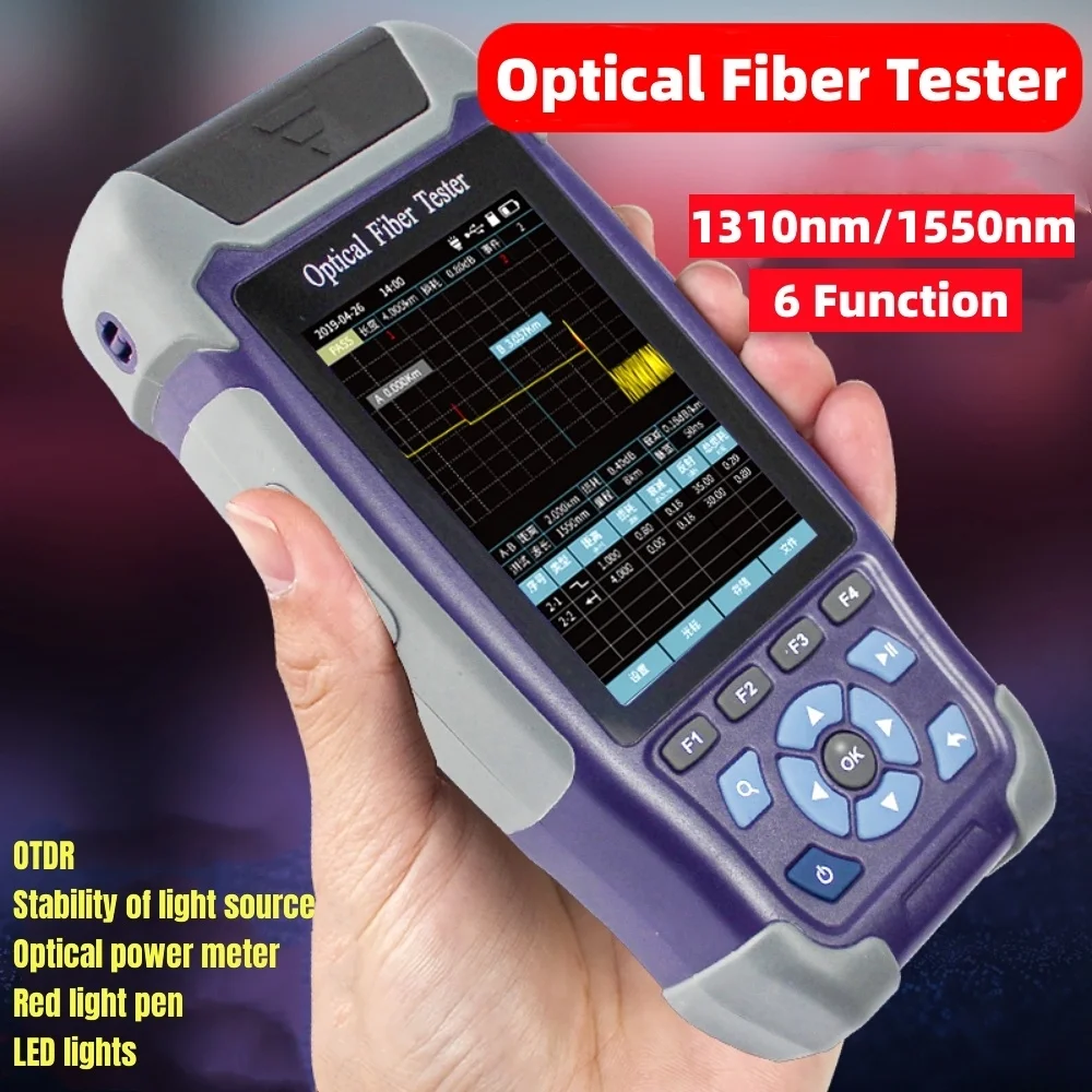 

OTDR Optical Fiber Tester Fault Break Point Detector 1310nm 1550nm Optical Fiber Breakpoint Finder Time Domain Reflectometer