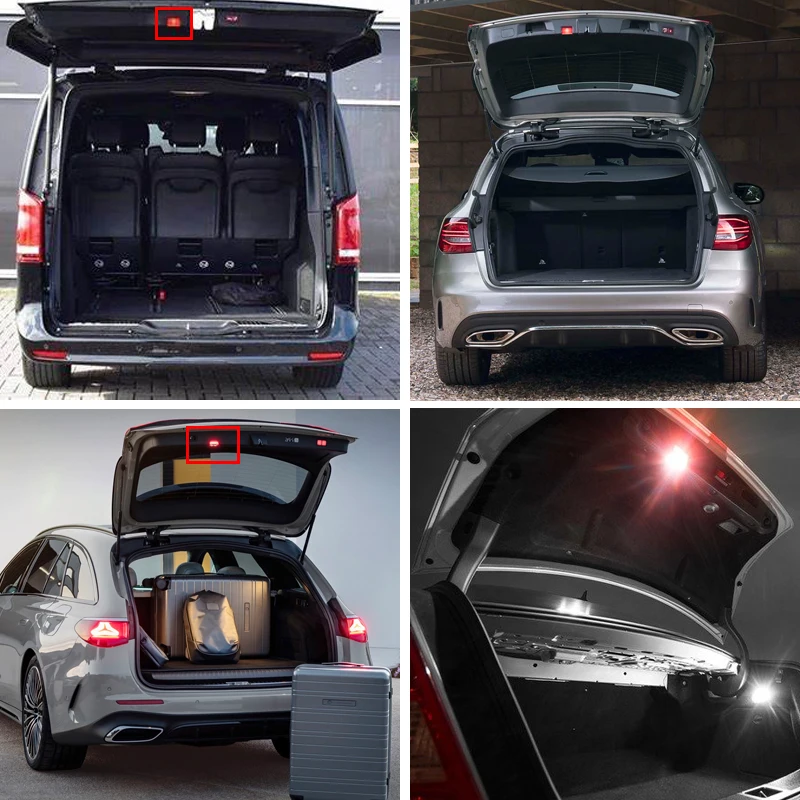 1Pcs For Mercedes Benz A B C E GLA GL ML Class W204 W205 C216 LED Trunk Light Luggage Compartment Lid Lamps W221 W212 W246 W176 - Image 6