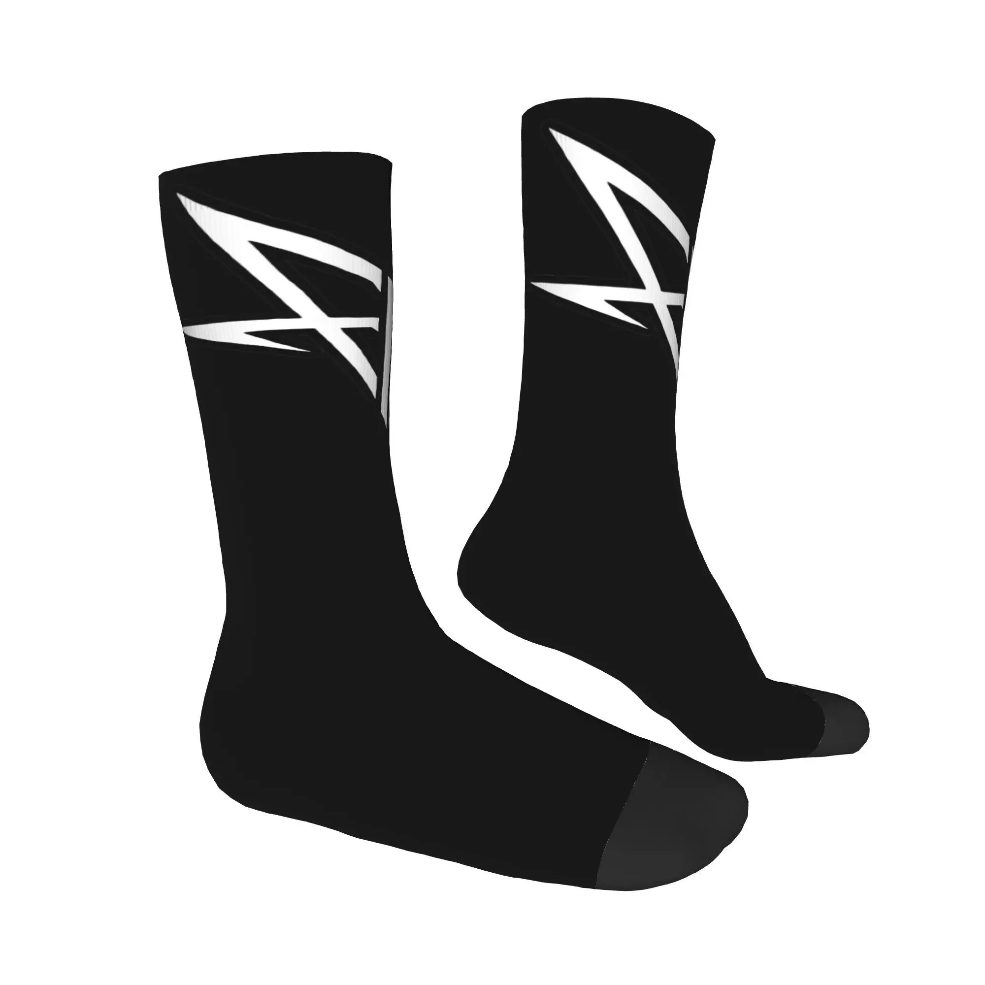 Chaussettes d'équipage d'impression de barrage tombantes, tenues pour vêtements de sport, chaussettes provoqué FIR respirantes