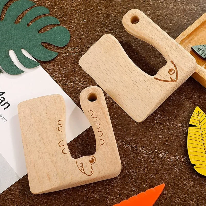 Spielzeug Montessori Bildung Werkzeuge Für Kleinkinder Holz Messer Kinder Kochen Spielzeug Sichere Messer Schneiden Obst Gemüse Chopper Küche