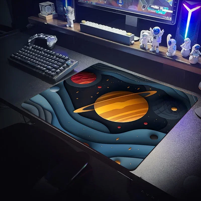 

XXL Universe Planet mousepad Computer Laptop Cartoon keyboard Mousepad Large mousepad keyboard game player decorative table mat