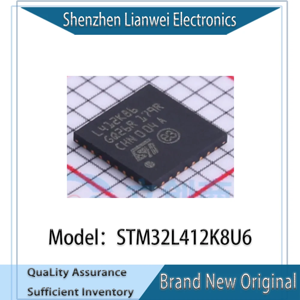 

100% New Original STM32L412K8U6 L412K86 IC MCU 32BIT 64KB FLASH Chipset QFN-32
