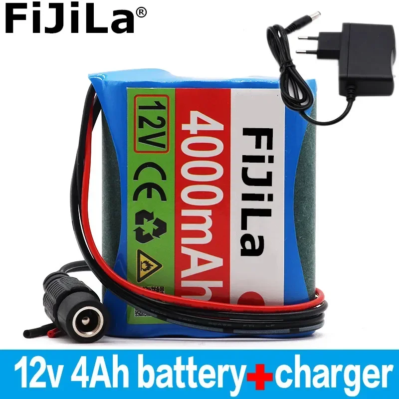 

100% Origin 12.6V 4000mAh 18650 Li-ion Rechargeable battery pack for CCTV Camera 3A Batteries+ 12.6V EU US Charger+Free shopping