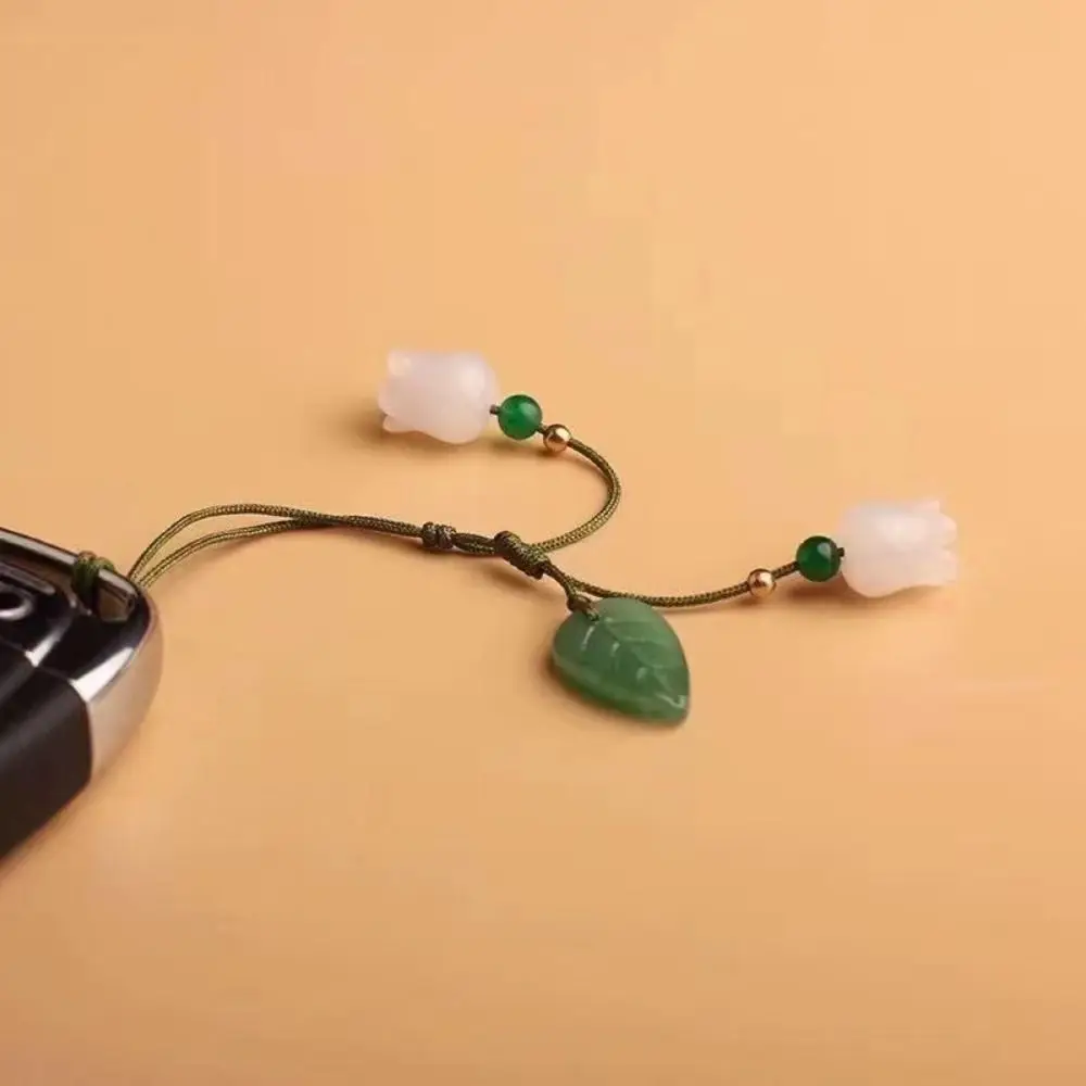 Flower Phone Charms Strap Lanyard Short Style Chinese Style Lucky Cellphone Pendant Chain Simulation Universal