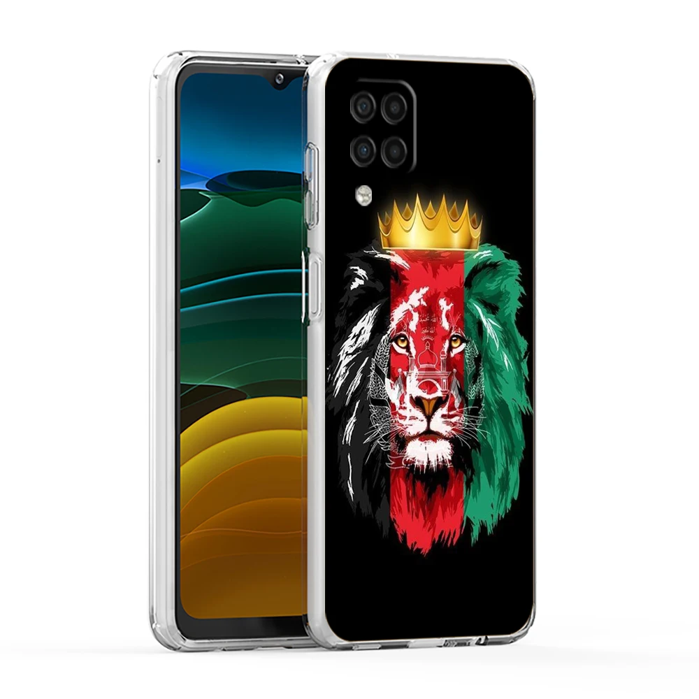 Afghan afeganistão bandeira caso de telefone capa para samsung galaxy a32 a52 a72 a13 a22 a51 a71 a41 a31 a21s a11 transparente macio escudo