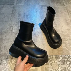 Platform Autumn Booties Winter 2025 Chunky Sale Comfortable and ElegantWomen's Ankle Boots Designer Luxury Female Short Shoes