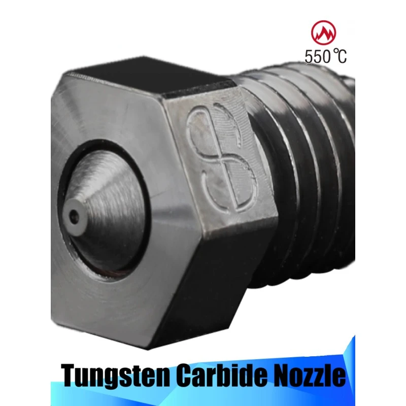 

High Quality Wear-Resistant Tungsten Carbide V6 Nozzle E3D Nozzle 3D Printing Accessories