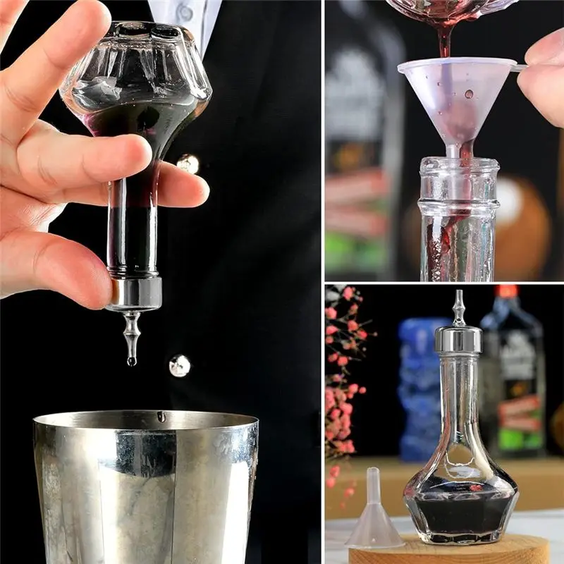 J1UL1N Bitters Bottle Set Of 3-1.7Oz/50Ml Dasher Bottles Top Professional Bar Tool For Making Craft Home Bar And Restaurant