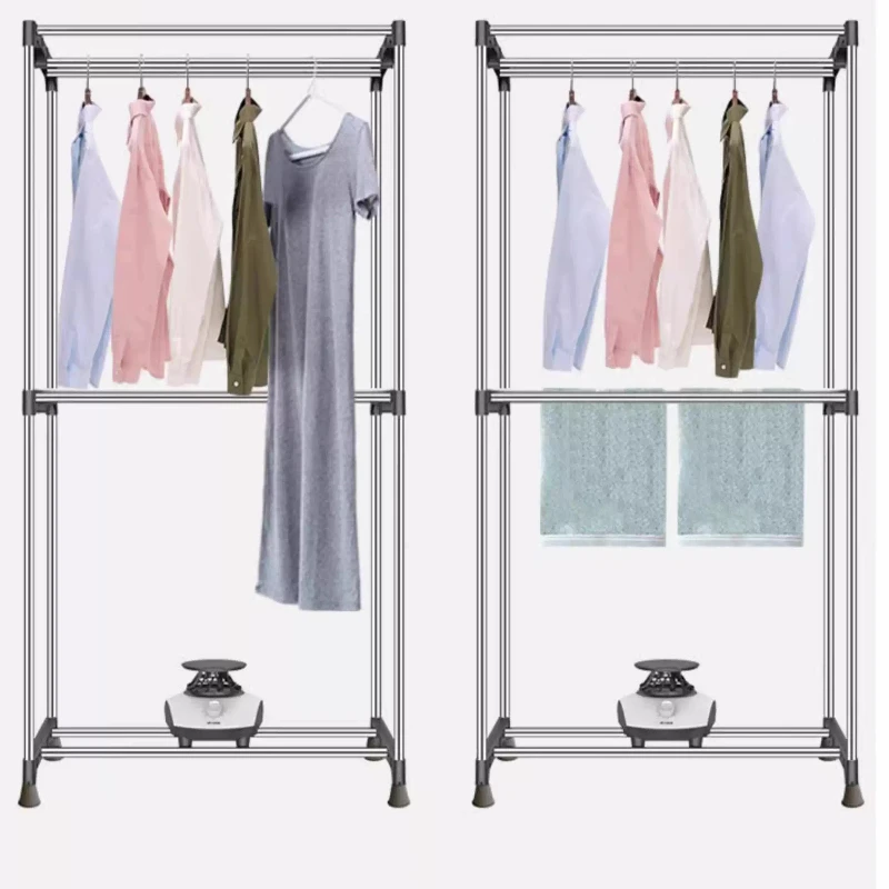 เครื่องอบผ้าแบบพกพา, เครื่องอบผ้าแบบสองชั้น อบแห้งเร็ว, รับน้ำหนักได้ 20 กก., ทำงานเงียบ, ตั้งเวลาได้ 180 นาที, ประหยัดพลังงาน