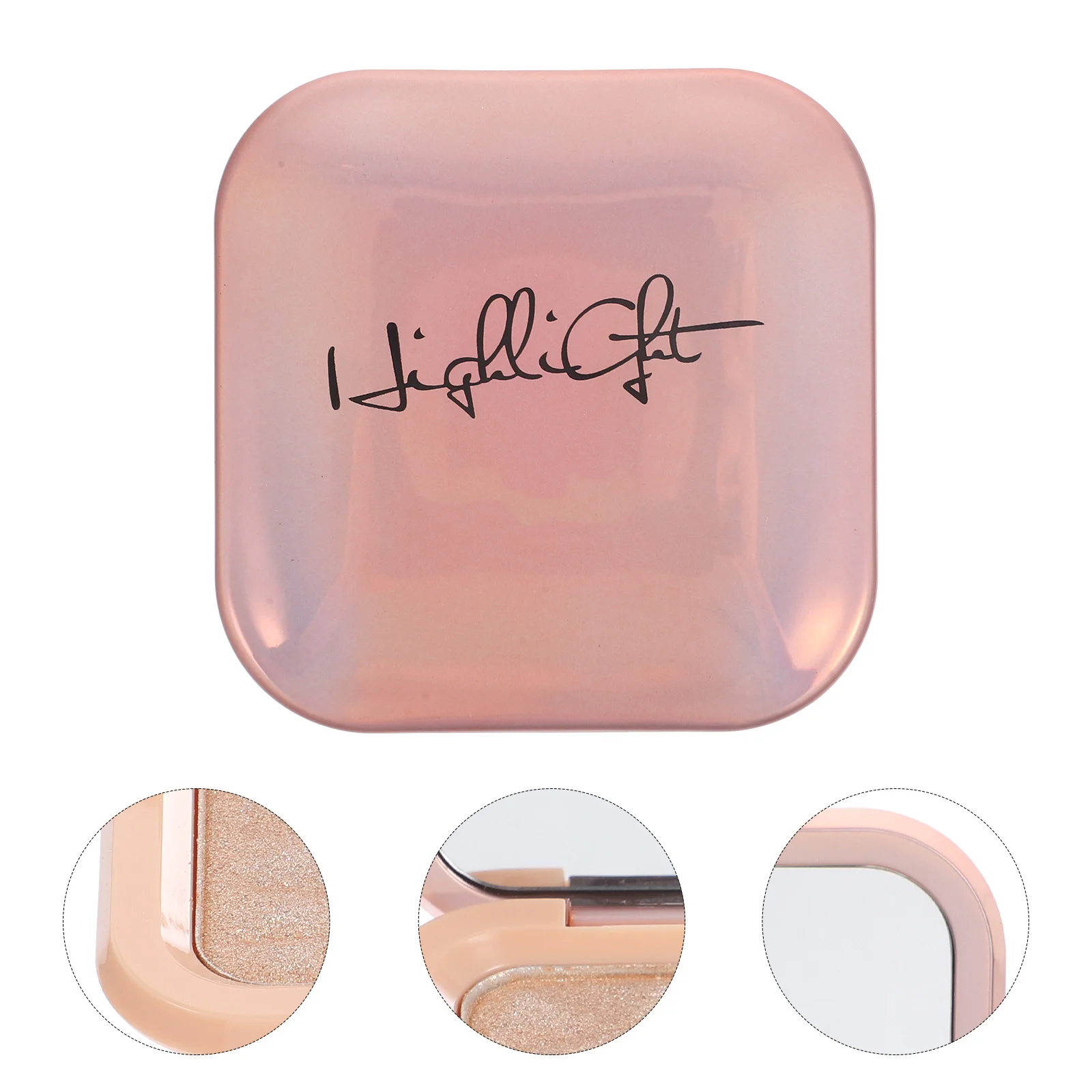 

Highlighter Powder for Women Makeup Compact Palette Smooth Easy to Apply Eye-Catching Decorations Makeup Powder